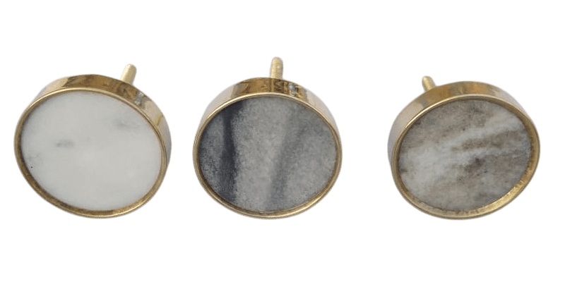 IRON & MARBLE KNOB (POLISH) 3 COLOR